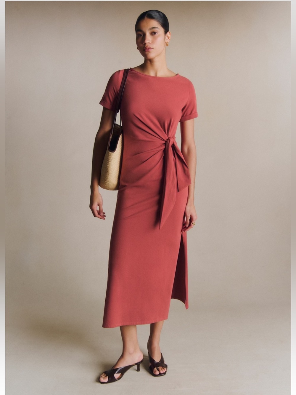 Sézane Pippa Dress, Rosewood, XXL